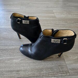 Coach Black Leather Ankle Boots